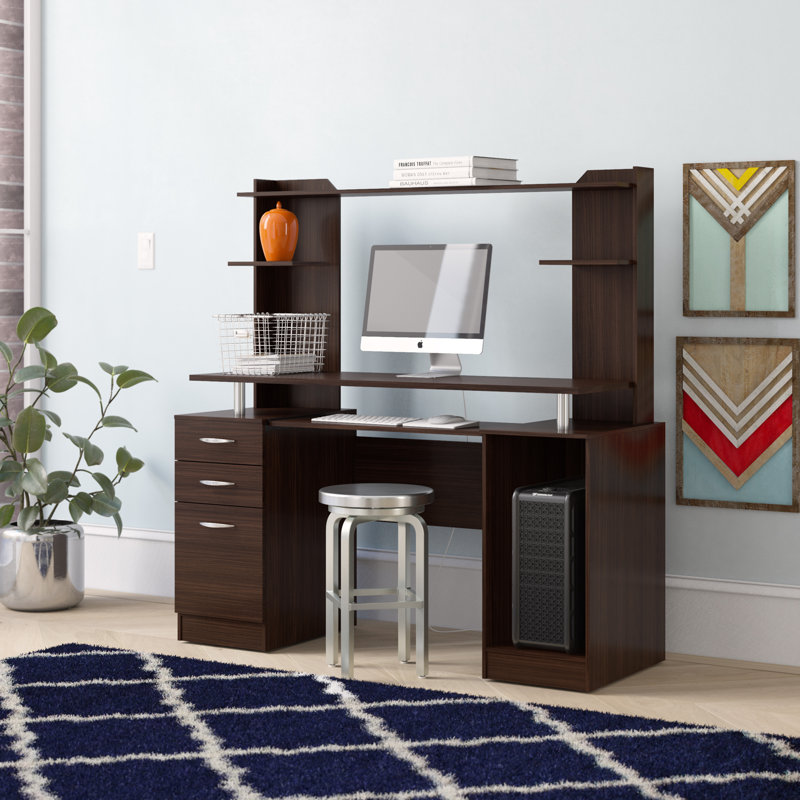 Latitude Run® Bengal Work Center Computer Desk with Hutch & Reviews Wayfair